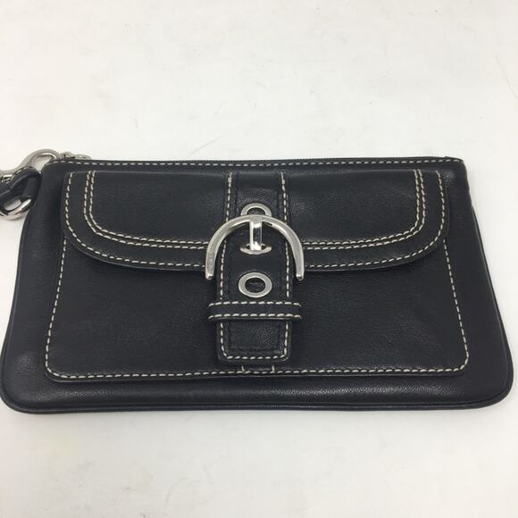 Coach NWT Black Soho Wristlet Wallet 7 x 4" - Picture 2 of 7